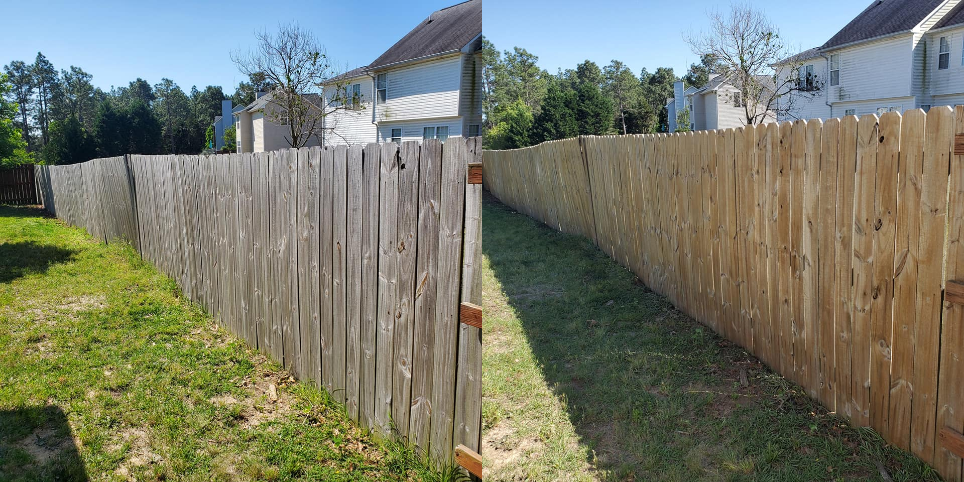 wood fence cleaning sanford nc